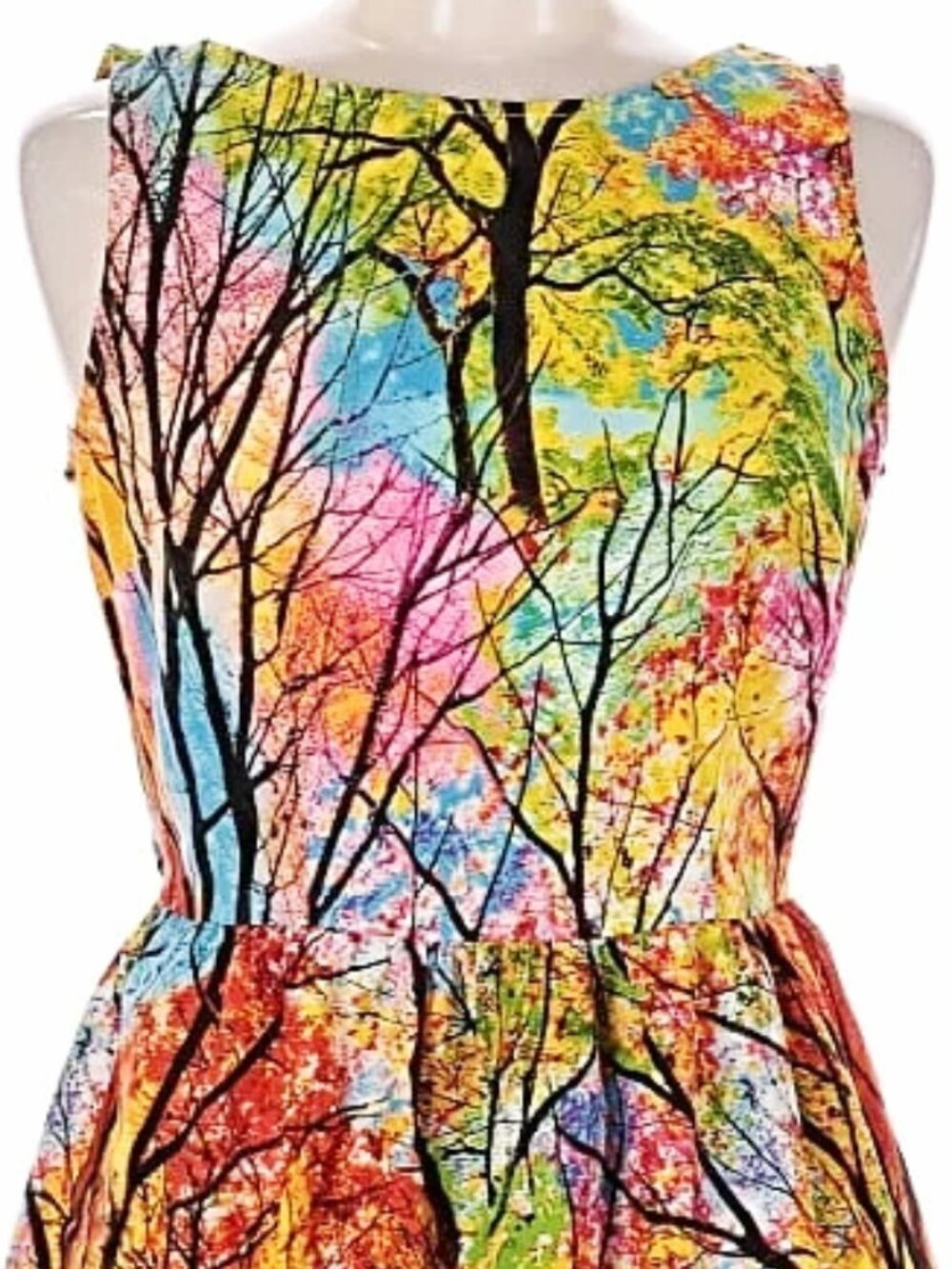 Retrolicious Fall Treescape Dress - Picture 2 of 7